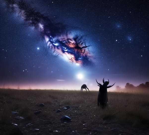 夜空传说，迢迢牵牛星诗意解读